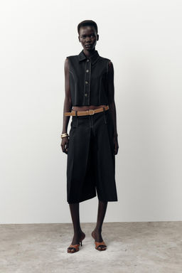 STRAIGHT WAISTCOAT WITH CONTRAST STITCHING - Zara фото 2