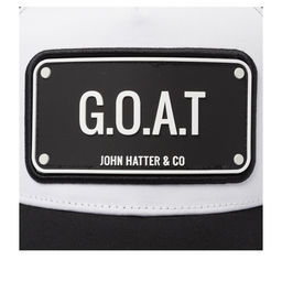 Бейсболка JOHN HATTER арт. R-1081-UOO G.O.A.T. (белый / черный)  фото 4