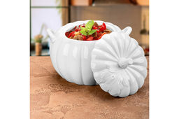 Кастрюля для запекания и сервировки 4 л 24,5*23,5*19 см Тыква с ручками + крышка - Elan gallery фото 4