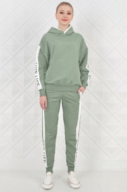 Арт. 2355 Костюм с брюками женский 44-52 (5 шт) Цвет:верх- кэмел, белый, низ- кэмел, белый - Калинка фото 9