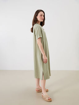 Ka??k Yaka A Kesim Elbise