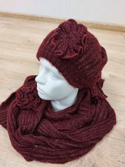 WH16994 КОМПЛЕКТ ТРИКОТАЖНЫЙ (ШАПКА, ШАРФ)