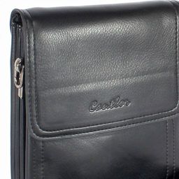 Cумка муж искусственная кожа Cantlor-L 3017S-5, 3отд, 1внеш.+3внут, карм, плечевой ремень, черный 242304  фото 4