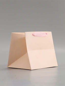 Цена за 2 шт. Пакет подарочный, крафт, с окном, «Розовый», 15×15×15 см