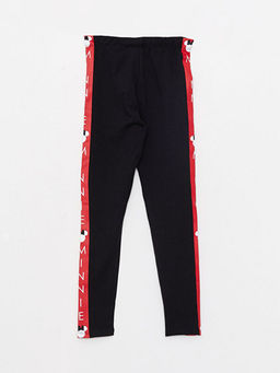 Beli Lastikli Minnie Mouse Bask?l? Pamuklu K?z ?ocuk Uzun Tayt - Waikiki фото 2