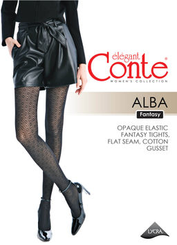 Колготки фантазийные CONTE Колготки с геометрическим рисунком ALBA nero - Conte elegant фото 4