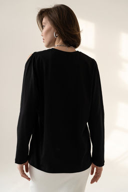 Лонгслив из хлопкового трикотажа с лайкрой - Solo mio фото 9