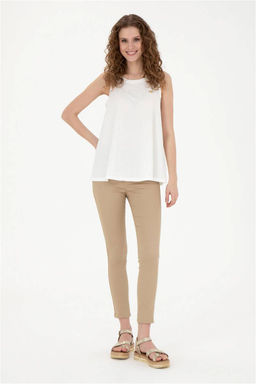 Женская футболка цвета экрю - U.s. polo assn фото 4