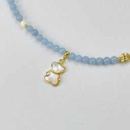 Бусы детские из Ангелита и Перламутра 34 см +