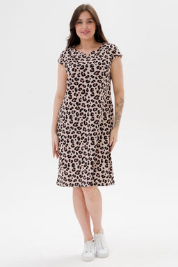 Платье женское из кулирки Стильное леопард макси - Амадэль фото 3