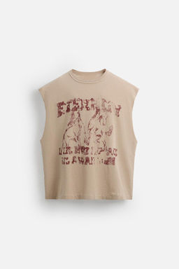 PRINTED KNITTED VEST TOP - Zara фото 5