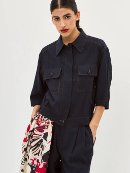 Блузка женская 12521-33100 navy blue