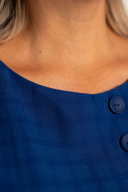 Блузка ТБ-127 клетка василек