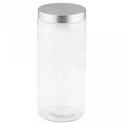 Банка стеклянная с винтовой крышкой Цилиндр 2,1л, д10,7см, h25,3см, металлическая крышка, горло д9,8см, Дели Гласс (Deli Glass) (Китай)