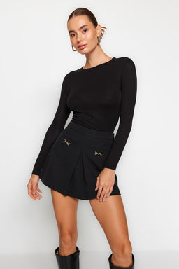 Trendyolmilla Siyah Cep Detayl? Dokuma Sort Etek TWOAW24SR00038  фото 2