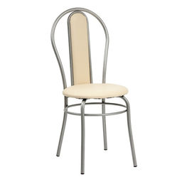 Стул для кухни Клик Мебель «Элегия Мягкий», искусственная кожа, цвет серебристый металлик/молочная рептилия Стул для кухни Клик Мебель «Элегия Мягкий», искусственная кожа, цвет серебристый металлик/молочная рептилия