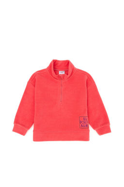 U. S. Polo Assn Розовый флисовый свитшот с воротником-поло для девочек