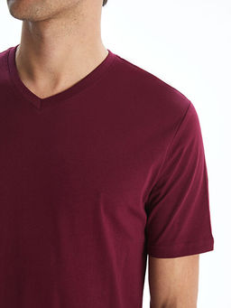 V Yaka K?sa Kollu Penye Erkek Ti??rt