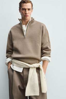 JERSEY CUELLO CREMALLERA / Beige - Zara фото 5