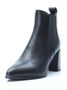 01-PCT169-1 BLACK Ботинки Челси демисезонные женские (натуральная кожа, байка) - Фабричный китай фото 4