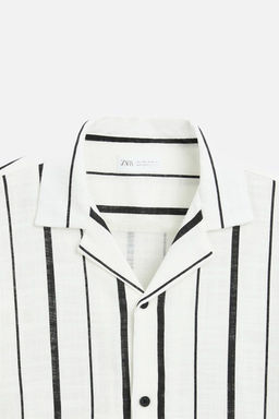 CIZGILI VISKOZ KARISIMLI GOMLEK - Zara фото 8