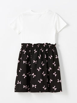 Bisiklet Yaka Bask?l? K?z ?ocuk Elbise - Waikiki фото 2