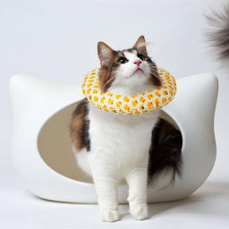 Воротник ветеринарный на кулиске "ЛЮБИМЫЙ БРО", уточки, р L, окружность шеи 20-32см (лейбл)