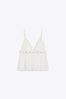 CROCHET AND BEAD TOP
