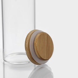 Банка для хранения BellaTenero «Эко», 300 мл, 5.5×15.5 см, с бамбуковой крышкой, стекло, прозрачная