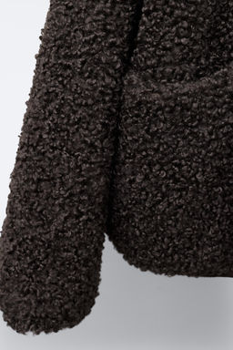 FAUX SHEARLING COAT WITH TRIMS - Zara фото 6