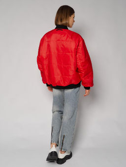 Куртка- бомбер женская 12411-22039 black/red - Eleganzza фото 4