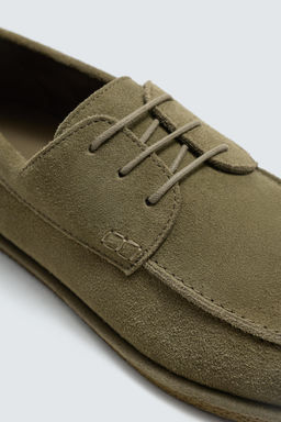 ZAPATO N?UTICO PIEL CASUAL / Verde - Zara фото 3
