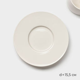 Набор фарфоровый кофейный Magistro Whitewarm, 4 предмета: чашка 250 мл, блюдце d=15,5 см фото 6