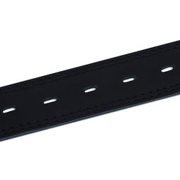 Ошейник кожаный двухслойный на замше, 3,5 см, ОШ 41-51 см, черный - Пижон фото 9