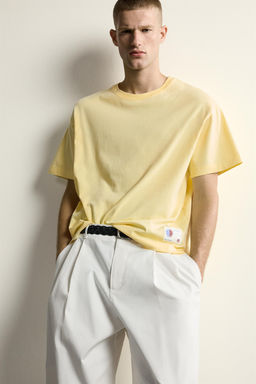 CAMISETA RELAXED FIT GR?FICO SOL / Mantequilla - Zara фото 6