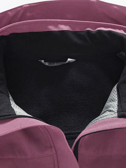 Ветровка женская софтшелл виндстоппер с капюшоном спортивная малинового цвета 9616_1M