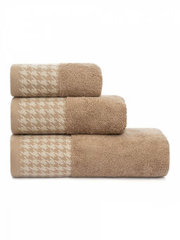 Полотенце для лица 50x90 бежевый махровая ткань