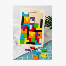 Деревянная игрушка головоломка Тетрис 2в1 развивающая, для детей от 2 лет