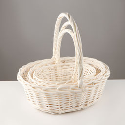 Набор корзин плетёных, 3 шт., 46×36×16/42 см, 41×31×14/35 см, 34×27×12/31 см, ива