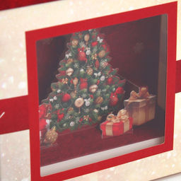 Подарочная коробка новогодняя складная с 3D эффектом «С Новым годом», 11×11×13 см