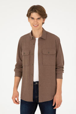 Мужская бежевая трикотажная рубашка Неожиданная скидка в корзине - U.s. polo assn фото 3