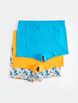 Bask?l? Pamuklu Erkek ?ocuk Boxer 3l? - Waikiki фото 2