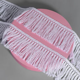 Тесьма декоративная «Бахрома», 75 мм, 10±1 м, белая