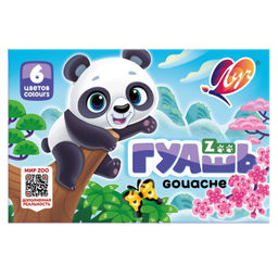 Гуашь Луч ZOO 15 мл 6 цв. ассорти набор баночек