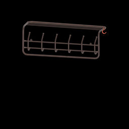 Вешалка с полкой 80см (7) Коричневый