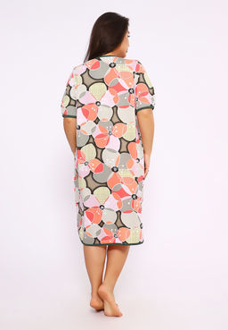 520 Халат больших размеров - Цветы