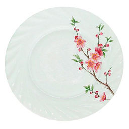 Тарелка плоская 19 см JEWEL Флора 6933 (стеклокерамика)