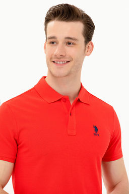 Мужская красная базовая футболка - U.s. polo assn фото 3