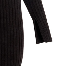 Платье женское миди MIST Knitwear, чёрное, размер 46