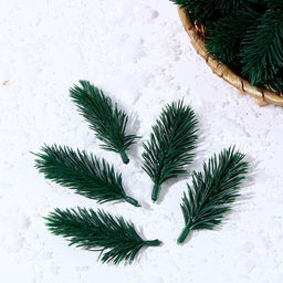 Ветка декоративная новогодняя, набор 100 шт., размер 1 шт. — 8×3×3 см, искусственная